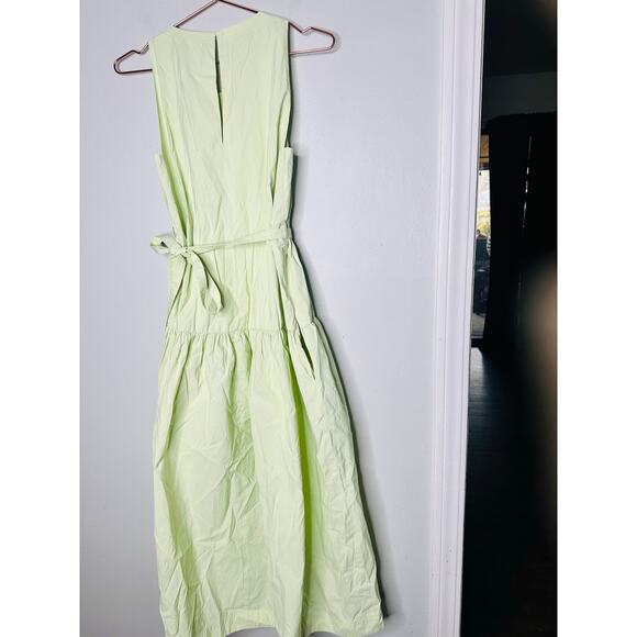 3.1 PHILLIP LIM X RTR Pale Yellow Sleeveless Belted Midi Dress Size 4 - Picture 5 of 16